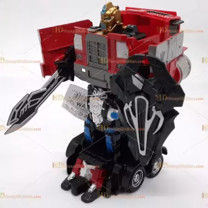 Toptan robot olan savaşçı kamyonet metal ışıklı sesli oyuncak