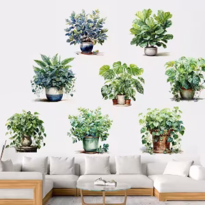 Toptan Saksılı Çiçek Sticker