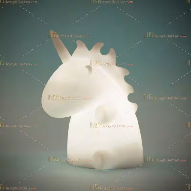 Toptan şirin unicorn ejderha gece lambası beyaz