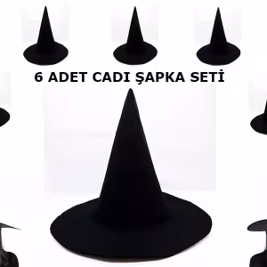 Toptan Siyah Cadı Şapkası