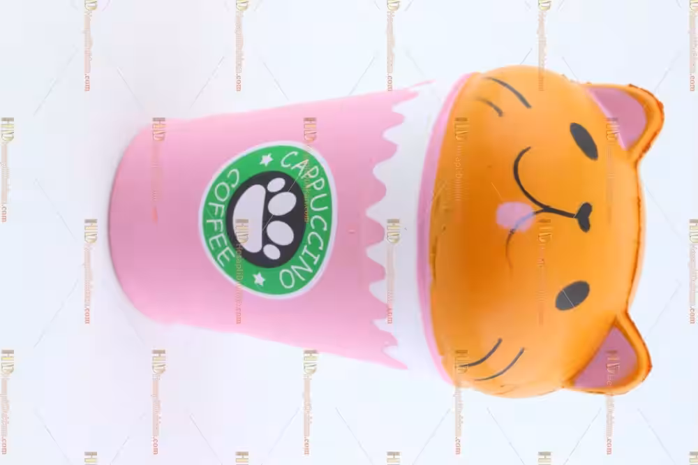 Toptan squishy kedili kahve