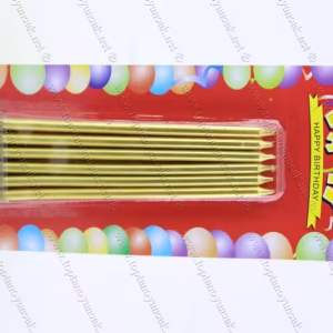 Toptan stick pasta mumu 14 cm metalik sarı