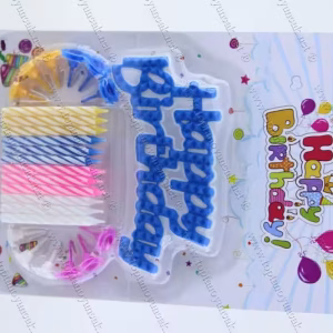 Toptan ucuz pasta mumu 12 li Happy Birthday yazılı