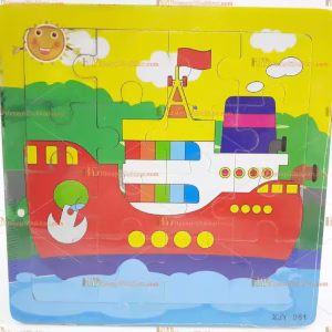 Toptan yapboz puzzle ahşap oyuncak gemi