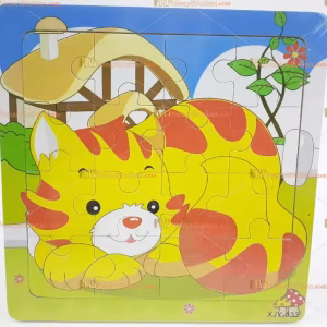 Toptan yapboz puzzle ahşap oyuncak kedi