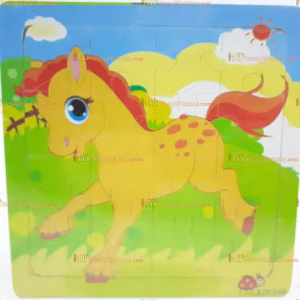 Toptan yapboz puzzle ahşap oyuncak sevimli at