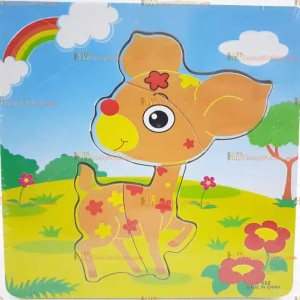 Toptan yapboz puzzle ahşap oyuncak sevimli ceylan