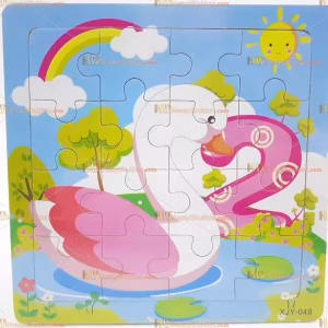 Toptan yapboz puzzle ahşap oyuncak sevimli kuğu