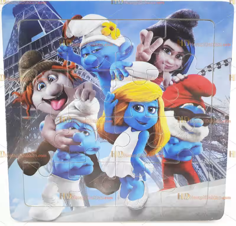 Toptan yapboz puzzle ahşap oyuncak şirinler