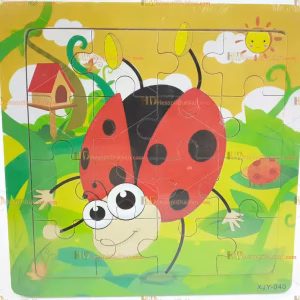 Toptan yapboz puzzle ahşap oyuncak uğur böceği