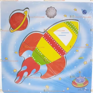 Toptan yapboz puzzle ahşap oyuncak uzay roketi