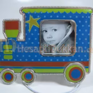 Tren şeklinde magnet çerçeve bebek buzdolabı süsü