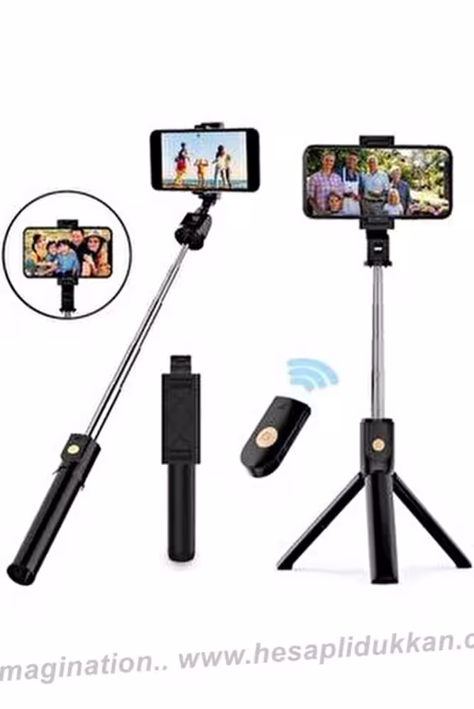 Tripod Selfi Kumandalı Bluetooth Selfie