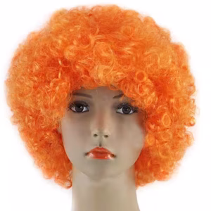 Turuncu Afro Parti Peruk Toptan