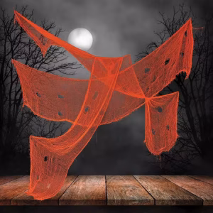 Turuncu Halloween Perde Toptan