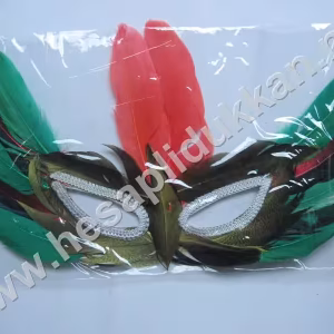 Tüylü yılbaşı maskesi 12 li paket P188