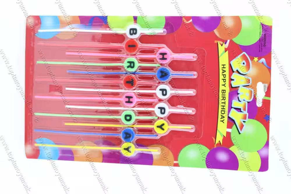 Ucuz toptan pasta mumu stick happy birthday renkli