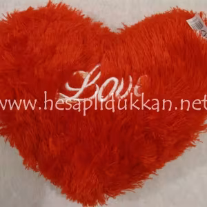 Uzun tüylü peluş sevgililer günü yastığı minderi P449
