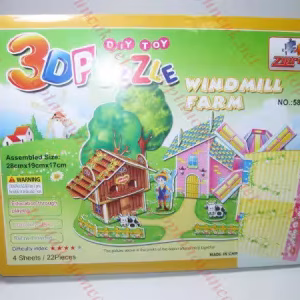 Yel değirmeni çiftliği toptan 3d puzzle