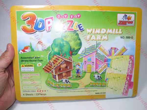 Yel değirmeni çiftliği toptan 3d puzzle