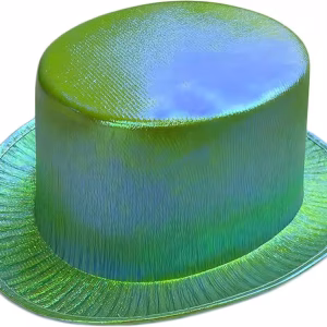 Yeşil Hologram Silindir Şapka Toptan