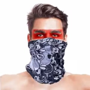 Yeşil Kafatası Bandana Maskesi
