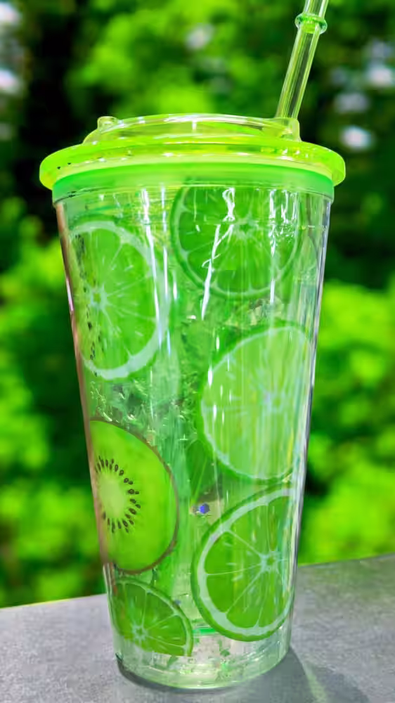 Yeşil Limon LED Işık Bardak