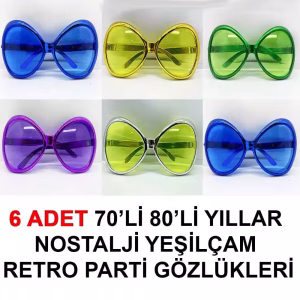 Yeşilçam Retro Gözlük Seti Toptan