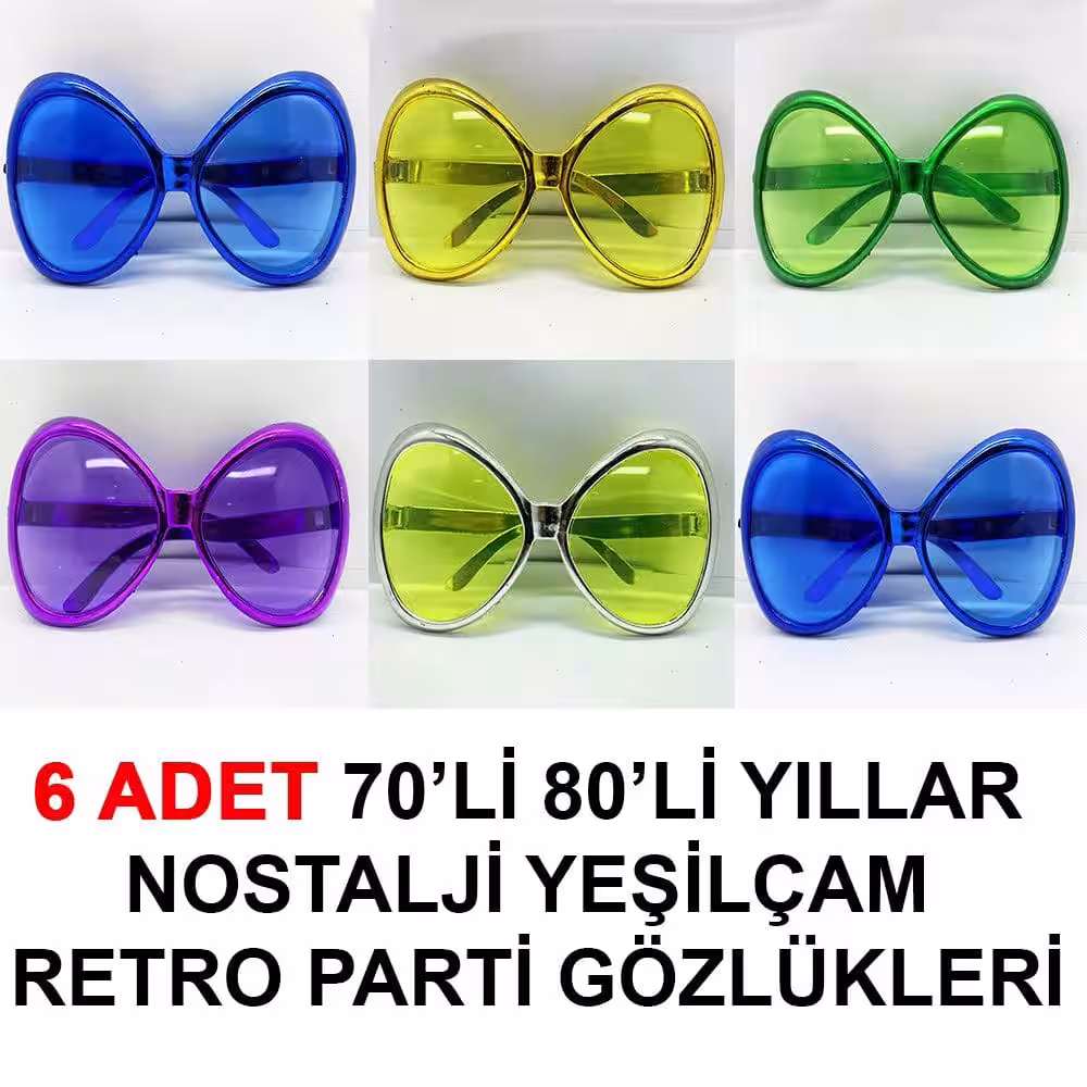 Yeşilçam Retro Gözlük Seti Toptan