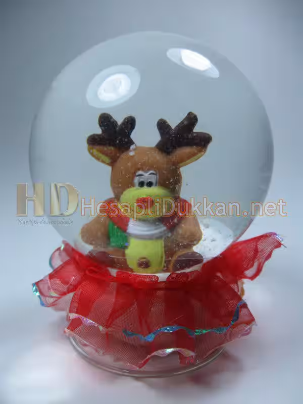 Yılbaşı fanus geyikli model