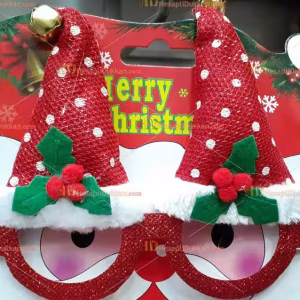 Yılbaşı gözlüğü noel ikili şapka