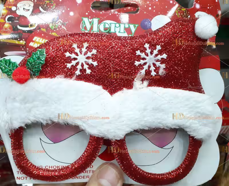 Yılbaşı gözlüğü noel şapka figür