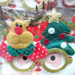 Yılbaşı gözlük geyik ağaç noel