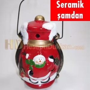 Yılbaşı hediyelik eşyası noel babalı şamdan