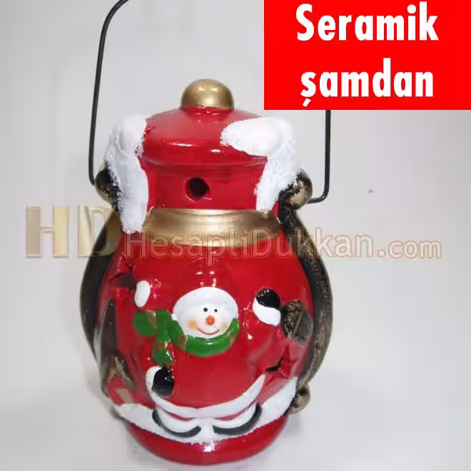 Yılbaşı hediyelik eşyası noel babalı şamdan