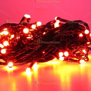 Yılbaşı ışıkları kırmızı 80 led fonksiyonel eklemeli