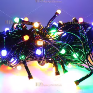 Yılbaşı ışıkları rgb karışık renk renkli 80 led fonksiyonel eklemeli