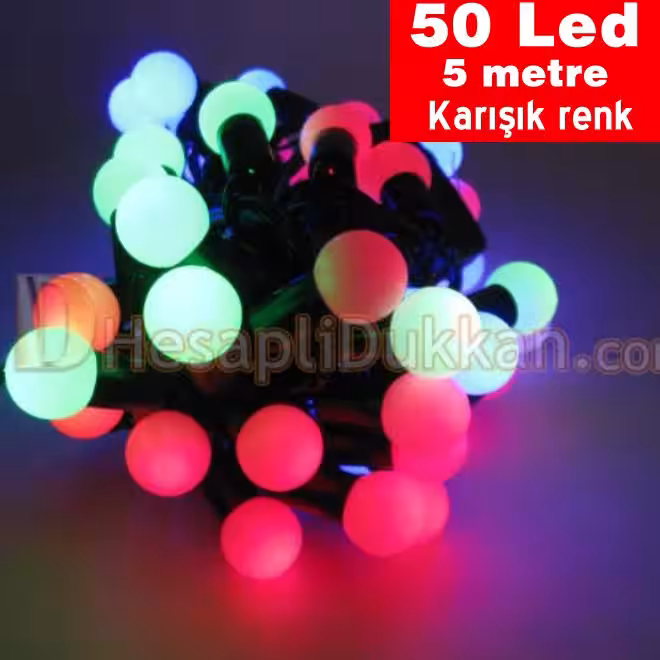 Yılbaşı ışıkları top ışık karışık renk