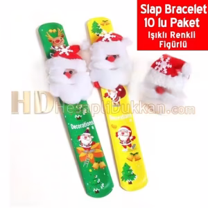 Yılbaşı ışıklı slap bracelet paket satış