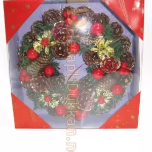 Yılbaşı kapı çelengi paketli ürün R652