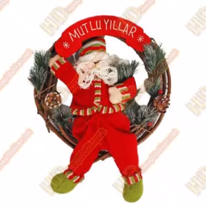 Yılbaşı kapı süsleri noel babalı R275