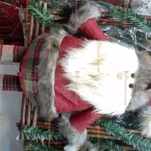 Yılbaşı kapı süsü çelenk noel baba