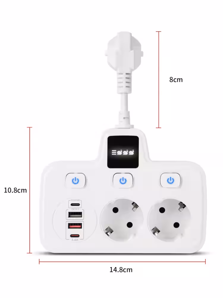 Akım Korumalı Çoklu USB Priz