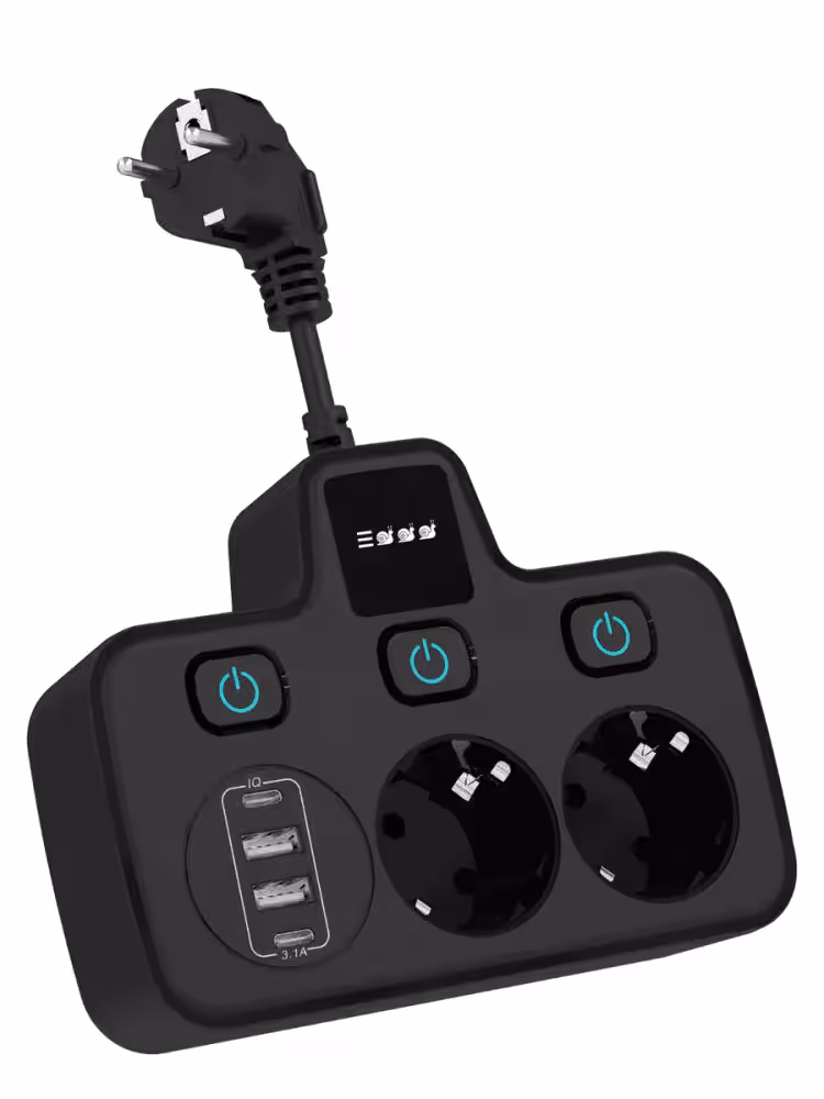 Akım Korumalı Çoklu USB Priz