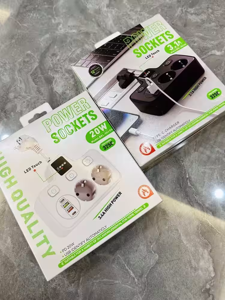 Akım Korumalı Çoklu USB Priz