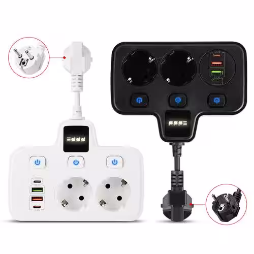 Akım Korumalı Çoklu USB Priz