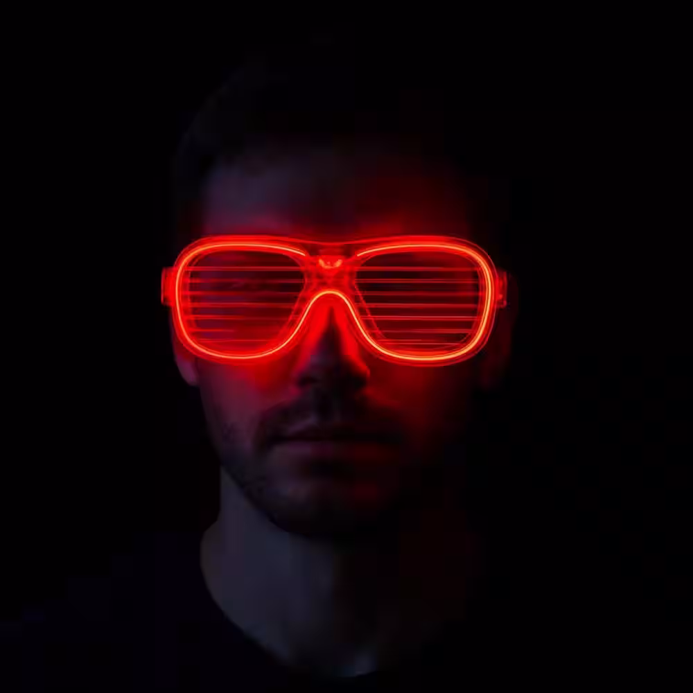 Kırmızı Neon Parti Gözlüğü
