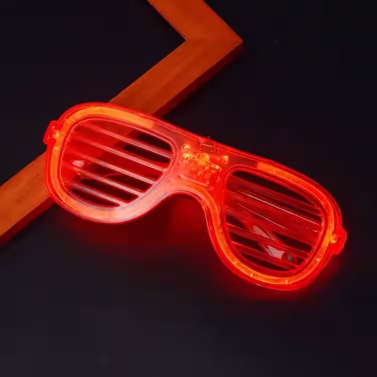 Kırmızı Neon Parti Gözlüğü