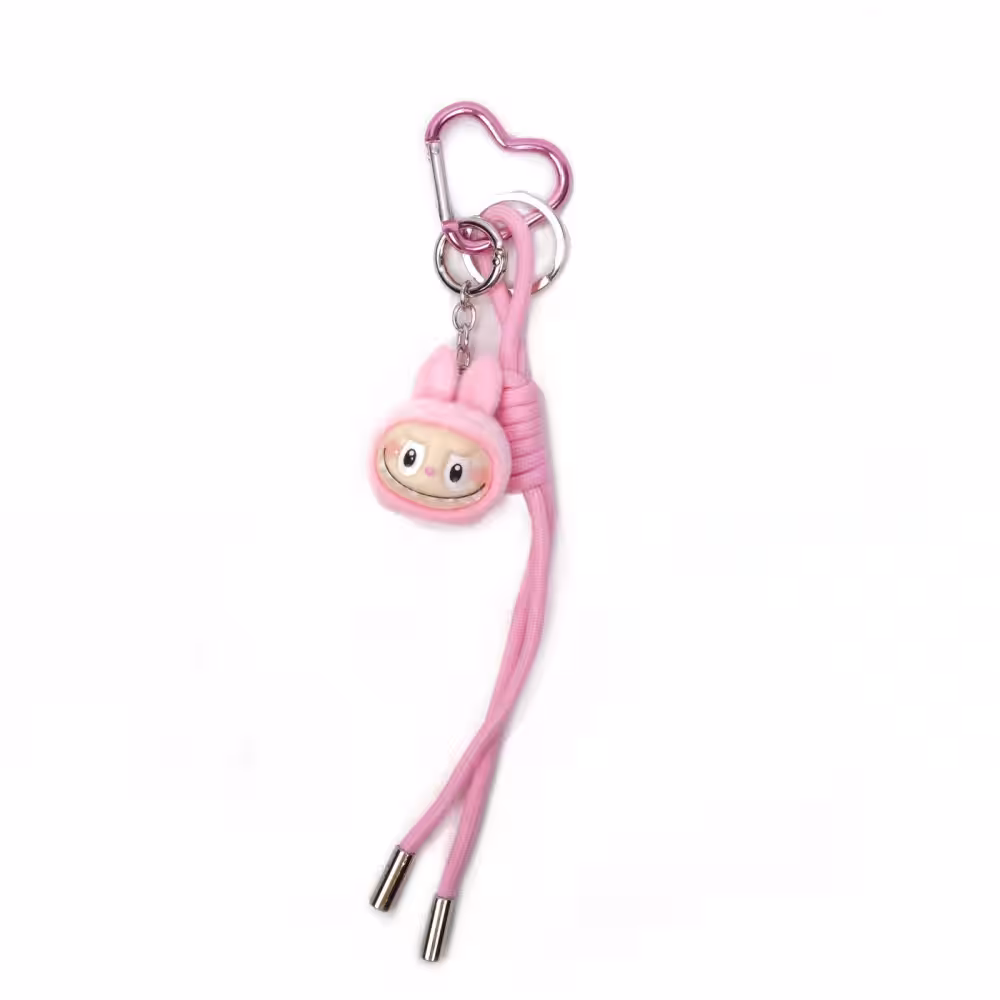 Labubu Pembe Anahtarlık Charm Toptan