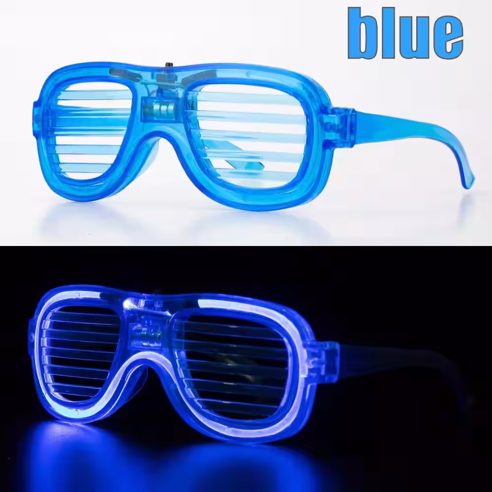Mavi LED Neon Parti Gözlüğü